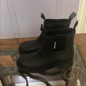 Black Winter & Rain Boots with Elastic Panels
